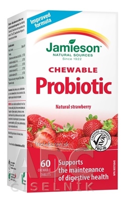 JAMIESON PROBIOTIC TABLETY NA CMÚĽANIE s jahodovou príchuťou 1x60 ks