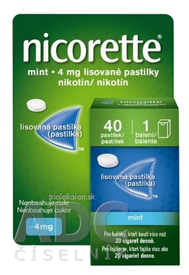 Nicorette Mint 4 mg pastilky 40 ks