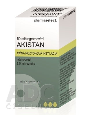 Akistan 50 mikrogramov/ml Očná roztoková instilácia 2,5 ml