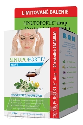 SINUPO FORTE Limitované balenie sirup 150 ml + kapsuly 20 ks 1 set