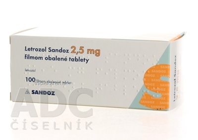 Letrozol Sandoz 2,5 mg filmom obalené tablety 100 ks