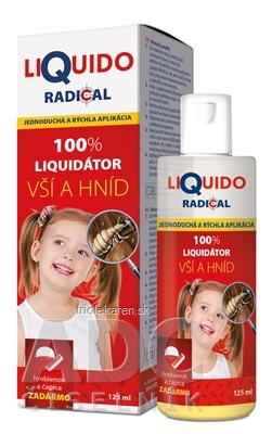 LiQuido Radical šampón proti všiam 125 ml + (hrebienok a čiapka zadarmo), 1x1 set