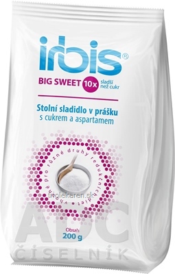 Irbis BIG SWEET stolové sladidlo v prášku s cukrom a aspartámom 1x200 g