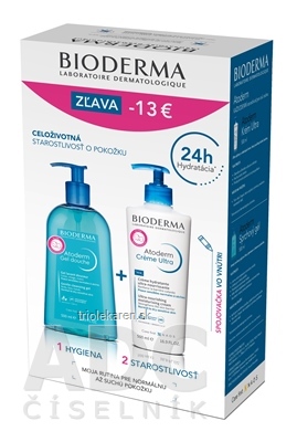 BIODERMA Atoderm BALÍK Sprchový gel krém ultra 500 ml + sprchový gél 500 ml 1 set