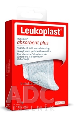 LEUKOPLAST LEUKOMED absorpčná náplasť na rany, 5x7,2 cm, 1x5 ks