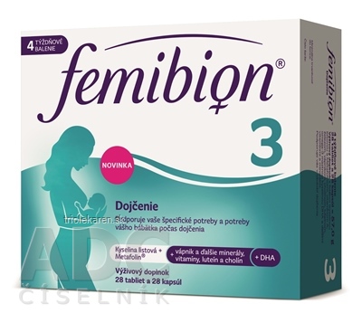 Femibion 3 Dojčenie 28 tabliet (vitamíny) + 28 kapsúl (DHA) 56 ks