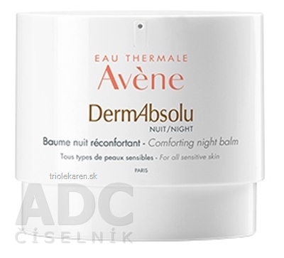 AVENE DermAbsolu NUIT nočný balzam navracajúci komfort pleti 1x40 ml