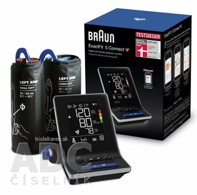 BRAUN EXACTFIT 5 CONNECT BUA 6350 Tlakomer ramenný s Bluetooth a dvoma manžetami 1 set