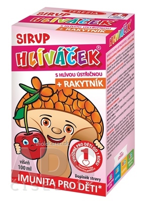 TEREZIA HLIVIAČIK S HLIVOU USTRICOVITOU + RAKYTNÍK sirup s príchuťou višne 1x100 ml