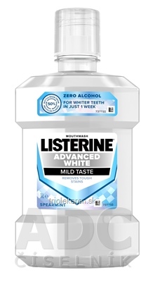 LISTERINE ADVANCED WHITE MILD TASTE ústna voda 1x1000 ml