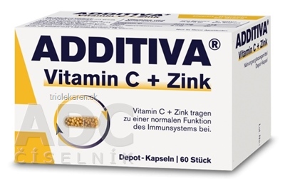 ADDITIVA Vitamín C+ Zinok cps s postupným uvoľňovaním 1x60 ks