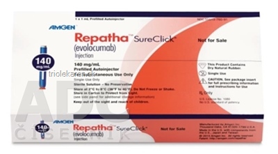 Repatha 140 mg Injekčný roztok 140 mg striek.inj.skl.napl.SureClick v pere 2 x 1 ml