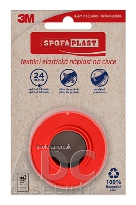 3M SPOFAPLAST č.131N Textilná elastická náplasť 4,2 m x12,5 mm, béžová, na cievke 1x1 ks