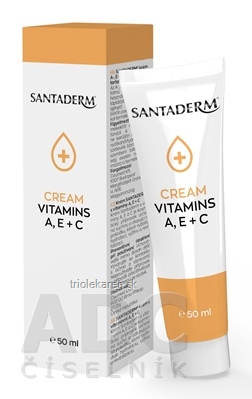 SANTADERM CREAM VITAMINS A E + C krém s vitamínmi na suchú a odlupujúcu sa pokožku 50 ml