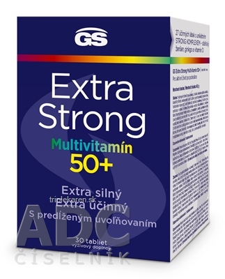 GS Extra Strong Multivitamín 50+ tablety 30 ks