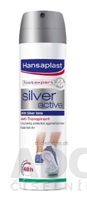 Hansaplast SILVER Active Sprej na nohy Antiperspirant (48 h) 1x150 ml