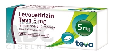 Levocetirizin Teva 5 mg tbl flm (blis. OPA/Al/PVC/Al) 1x60 ks