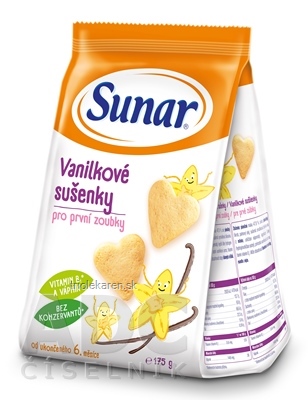 Sunar Vanilkové sušienky (od ukonč. 6. mesiaca) 1x175 g