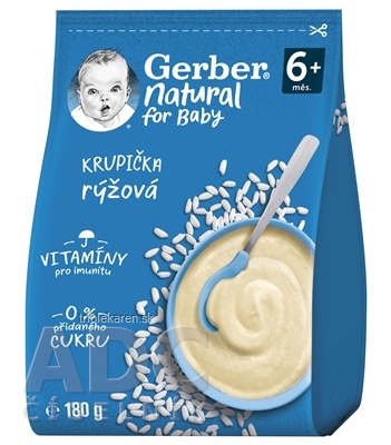 Gerber Natural Ryžová KRUPIČKA (od ukonč. 6.mesiaca) 1x180 g