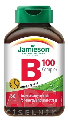 JAMIESON B-KOMPLEX 100 mg S POSTUPNÝM UVOĽŇOVANÍM tbl 1x60 ks