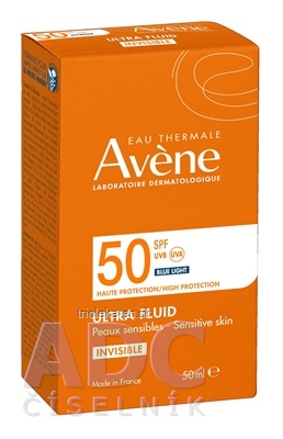 AVENE SUN ULTRA FLUID INVISIBLE SPF 50 citlivá pleť 50 ml