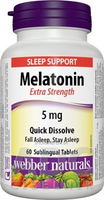 Webber Naturals Melatonin 5 mg tablety pod jazyk, rozpustné 1x60 ks