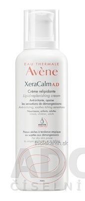 AVENE XeraCalm A.D Relipidačný krém veľmi suchá koža (sterile cos.) 1x400 ml