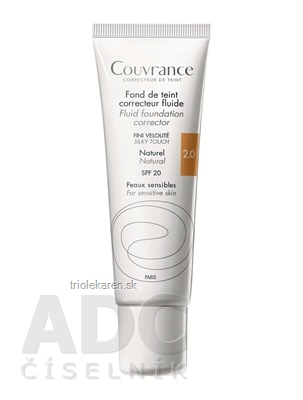 AVENE COUVRANCE FDT CORRECTEUR FLUIDE NATUREL krycí mejkap SPF20 prirodzený od. 30 ml