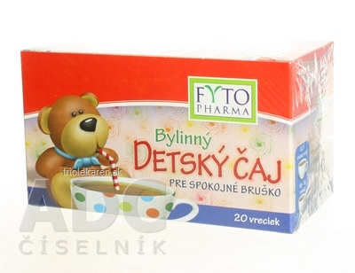 FYTO DETSKÝ ČAJ PRE SPOKOJNÉ BRUŠKO bylinný 20x1 g (20 g)