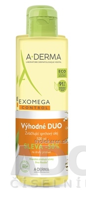 A-DERMA EXOMEGA CONTROL Sprchový olej DUO zvláčňujúci olej 2 x 500 ml