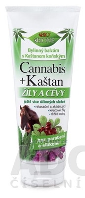 BC BIO Cannabis+Gaštan konský balzam Žily a cievy 1x200 ml