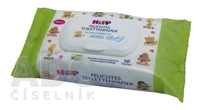 HiPP BabySANFT Vlhčený toaletný papier ultra-sensitiv 1x50 ks