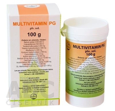 PharmaGal MULTIVITAMIN PG prášok na perorálny roztok 100 g