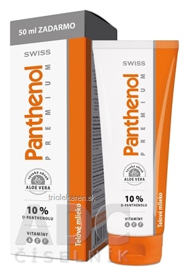 SWISS Panthenol PREMIUM 10% telové mlieko 200+50 ml zadarmo (250 ml)