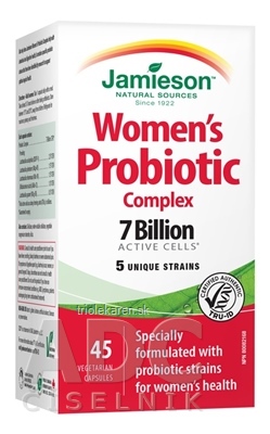 JAMIESON PROBIOTIC COMPLEX PRE ŽENY cps zmes bakteriálnych kultúr - 5 kmeňov 1x45 ks