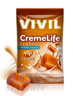 VIVIL BONBONS CREME LIFE CLASSIC drops s karamelovo-smotanovou príchuťou bez cukru 110 g