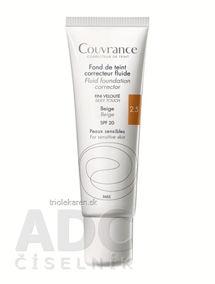 AVENE COUVRANCE FDT CORRECTEUR FLUIDE BEIGE tekutý krycí mejkap SPF20 béžový odtieň 30 ml