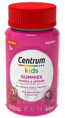 Centrum kids GUMMIES malina a jahoda želé s vitamínmi a minerálmi 60 ks