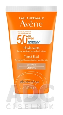 AVENE Tónovací FLUID SPF50+ UNIFYING normálna citlivá pleť  1x50 ml