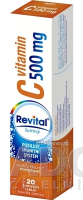 Revital vitamín C 500 mg šumivý tbl eff s príchuťou pomaranč 1x20 ks