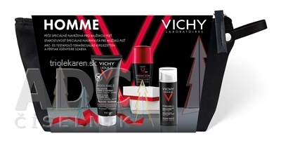 VICHY HOMME XMAS 2022 hydratačný krém 50 ml + sprchový gél 100 ml + roll-on antiperspirant