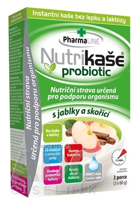 Nutrikaša probiotic - s jablkami a škoricou 3 x 60 g