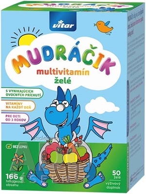 VITAR MUDRÁČIK multivitamín želé zmes príchutí 1x50 ks