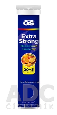 GS Extra Strong Multivitamin s minerálmi šumivé tablety príchuť pomaranč 25 ks