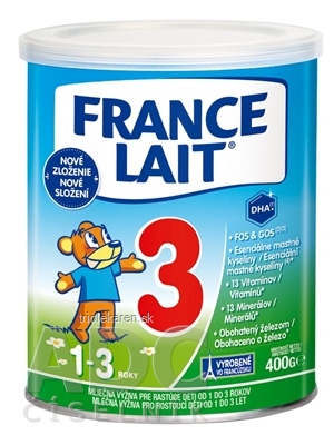 FRANCE LAIT 3 mliečna výživa 1-3 roky 400 g