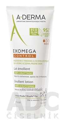 A-DERMA EXOMEGA CONTROL Emolienčné MLIEKO (inov.2022, eco tube) 1x200 ml