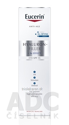 Eucerin HYALURON-FILLER Očný krém Anti-Age intenzívny vyplňujúci krém 1x15 ml