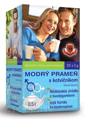 HERBEX MODRÝ PRAMEŇ s kotvičníkom bylinná zmes 20x3 g (60 g)