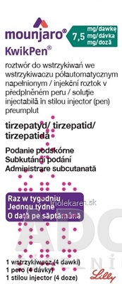 Mounjaro 7,5 mg/dávka KwikPen sol inj 30 mg (pero napl. - KwikPen) 1x2,4 ml