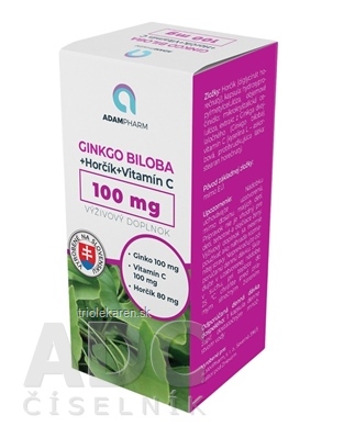 ADAMPharm GINKGO BILOBA+Horčík+Vitamín C kapsuly 60 ks